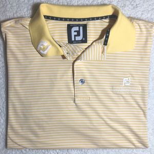 Footjoy Yellow/White Striped Polo